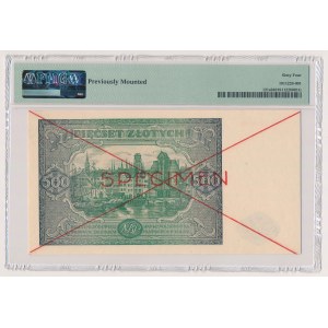 SPECIMEN 500 złotych 1946 - Dz 1234567 / 8900000 - wzór serii zastępczej