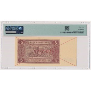 SPECIMEN 5 zloty 1948 - AL 1234567