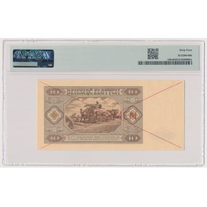 SPECIMEN 10 zloty 1948 - AD 1234567 / 8900000