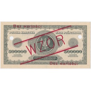 WZÓR 500.000 mkp 1923 - S 123456 / 789000