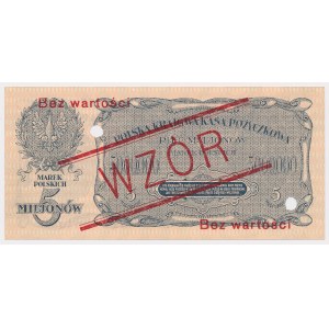 WZÓR 5 mln mkp 1923 - B 1234500 / 6789000