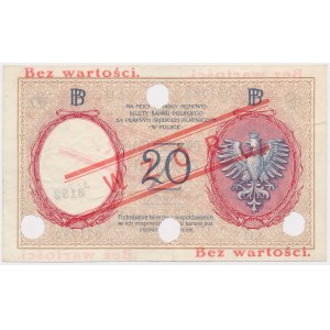 WZÓR 20 złotych 1919 A.11 - niski nadruk