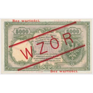 MODEL 5,000 zloty 1919 - with additional numbering device