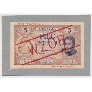 MODEL 5 gold 1919 - S.80.A. - on original cardboard - WITHOUT perforation