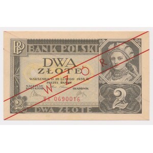 Kaminski's Pattern 2 zloty 1936 with later printing MODEL.