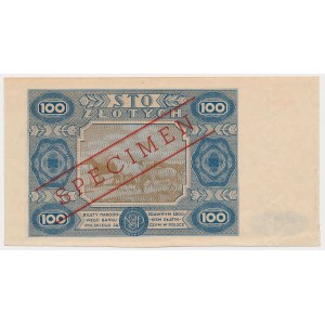 100 zlotých 1948 jako 1947 - SPECIMEN - Ser.AA 0000000