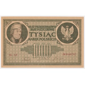 1.000 mkp 1919 Maj - Ser.AB - bez kropki