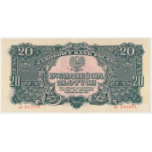 20 gold 1944 ...owe - aX - rare variety (small LARGE)