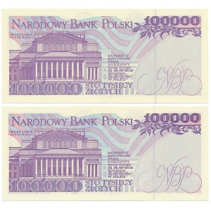 100.000 zł 1993 - R, AE - zestaw (2szt)