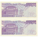PLN 100,000 1993 - R, AE - set (2pcs)