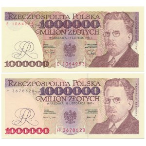 1 million 1991 and 1993 - E and H - set (2pcs)