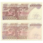 1 million 1991 and 1993 - E and H - set (2pcs)