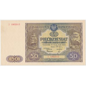 50 zloty 1946 - capital letter - S