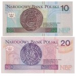 10 and 20 zl 1994 - YB - replacement series - set (2pcs)