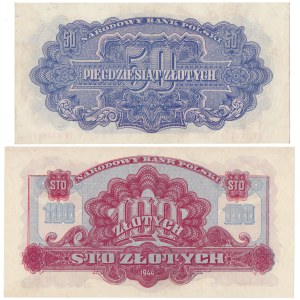 50 and 100 PLN 1944 ...owym - set (2pcs)