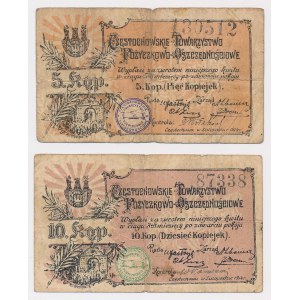 Częstochowa, Fire-Savings Society, 5 and 10 kopecks 1914 (2pc)