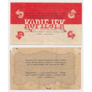 Czestochowa, Fire-Savings Society 5 and 10 kopecks 1914 (2pcs)