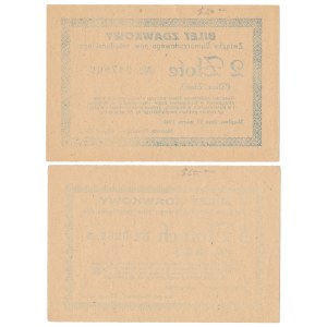 Mogilno, 2 i 5 złotych 1945 - blankiety - zestaw (2szt)