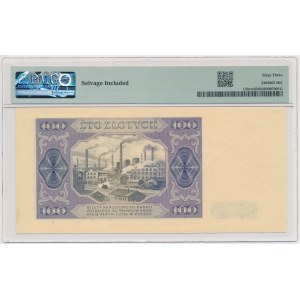 Próba kolorystyczna 100 złotych 1948 - niebieska