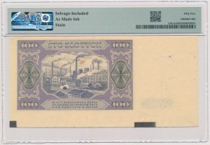 Próba kolorystyczna 100 złotych 1948 - brązowa