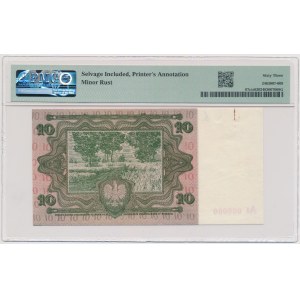 10 złotych 1928 - UKOŃCZONA PRÓBA - wersja zielona - rzadkość