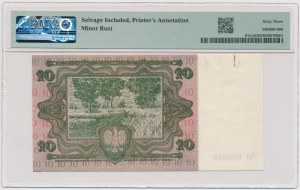 10 złotych 1928 - UKOŃCZONA PRÓBA - wersja zielona - rzadkość