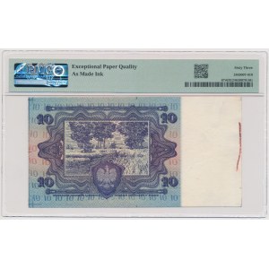 10 złotych 1928 - druk PRÓBNY - bez serii i numeracji