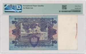 10 złotych 1928 - druk PRÓBNY - bez serii i numeracji