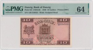 Gdańsk, 10 guldenów 1930 - piękny i RZADKI