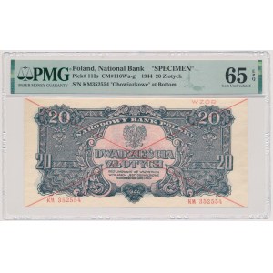 20 złotych 1944 ...owe - KM - WZÓR