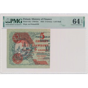 5 pennies 1924 - left half