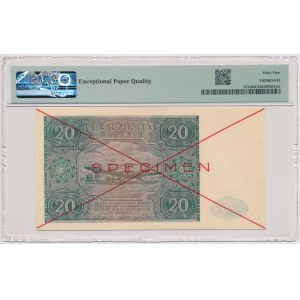 SPECIMEN 20 zlotys 1946 - A 1234567 / 8900000