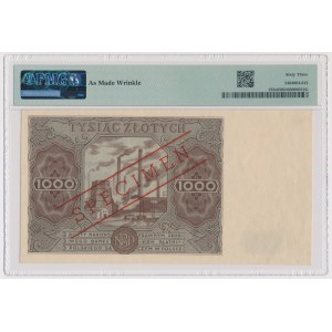 1,000 gold 1947 - SPECIMEN - Ser.A 0000000 - rare