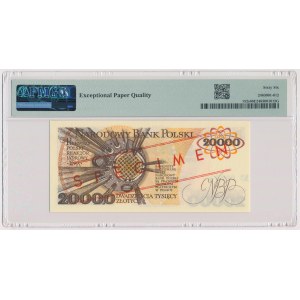 20.000 złotych 1989 - WZÓR - A 0000000 - No. 0993