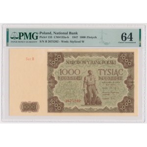 1,000 zloty 1947 - B - capital letter