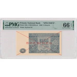 SPECIMEN 5 zloty 1946