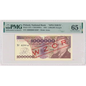 1 mln złotych 1991 - WZÓR - A 0000000 - No. 0299