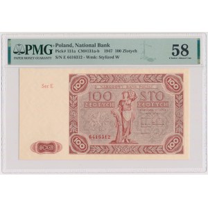 100 zloty 1947 - E - capital letter