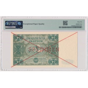 SPECIMEN 20 zloty 1947 - A 1234567