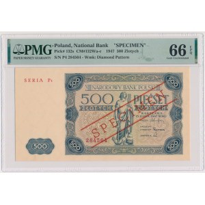 500 złotych 1947 - seria P4 z nadrukiem SPECIMEN