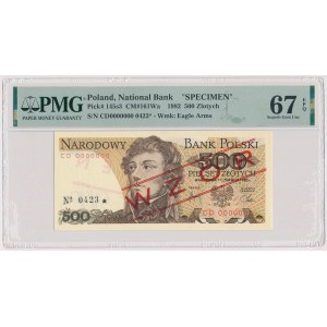 500 złotych 1982 - WZÓR - CD 0000000 - No. 0423