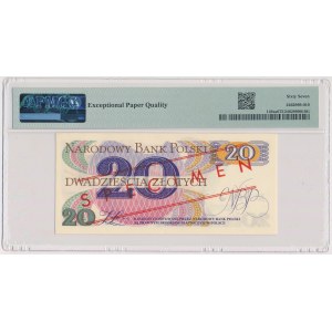20 złotych 1982 - WZÓR - A 0000000 - No. 0454