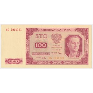 100 zloty 1948 - HG - ribbed paper
