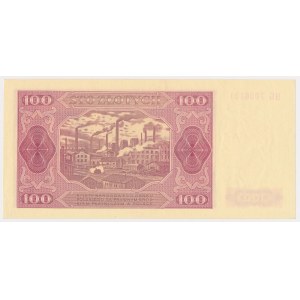 100 zloty 1948 - HG - ribbed paper