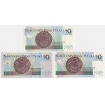 10 gold 1994-2016 - FIRST series - AA, AU, YB (3pc).