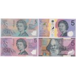 Australia, $5 - various types - set (4pcs)