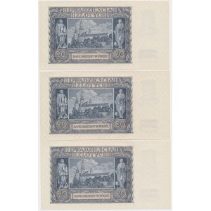 20 gold 1940 - L - set (3pcs)