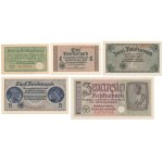 Germany, 50 reichspfennig - 20 reichsmark - set (5pcs)