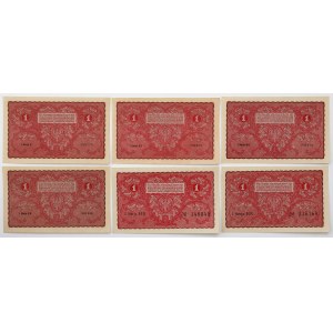 1 mkp 1919 August - various series - set (6pcs)
