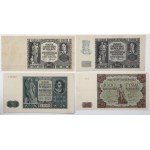 20, 50 and 1,000 gold 1940-1947 - set (4pcs)